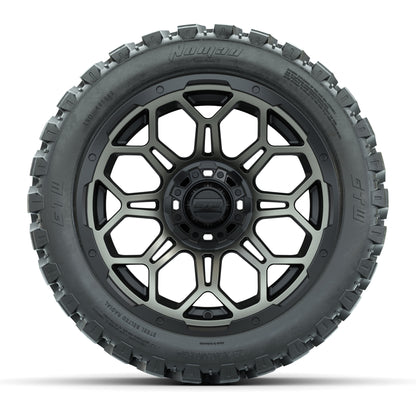 Set of (4) 14 in GTW Bravo Wheels with 23x10-14 GTW Nomad Al - front view