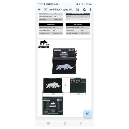 36V 65ah Lithium Rhino Conversion Kit