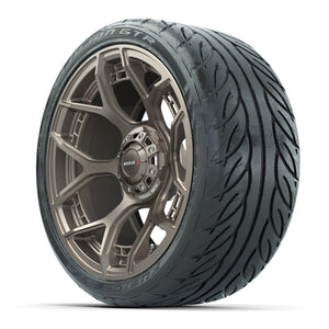 Set of (4) 15" MadJax® Flow Form Evolution Matte Bronze Wheels with GTW® Fusion GTR Street Tires