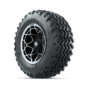 GTW® Nexus Black/Silver 12 in Wheels with 23X10.00-12 Rogue All-Terrain Tires – Full Set