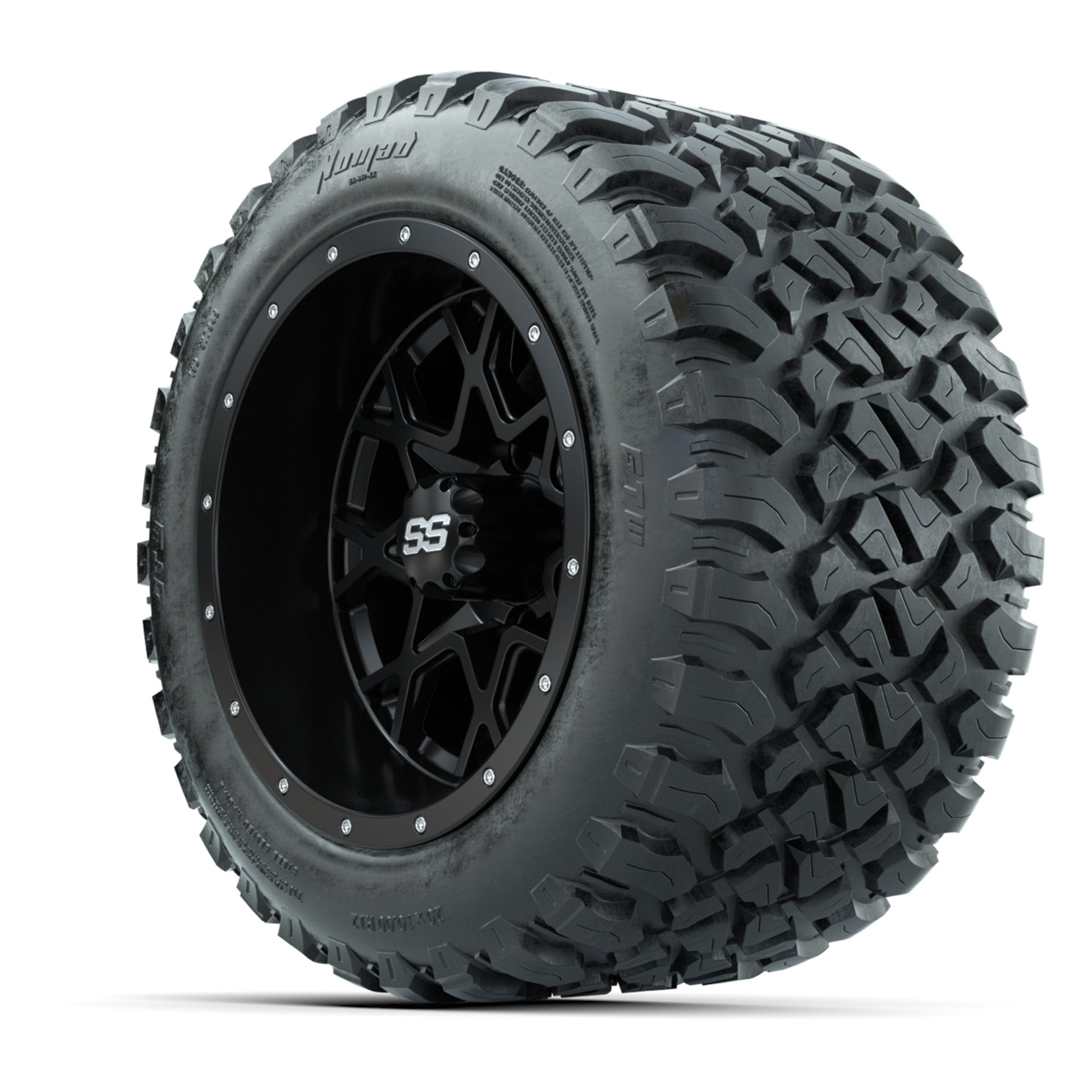 Set of (4) 12 in GTW Vortex Wheels with 20x10-R12 GTW Nomad All-Terrain Tires