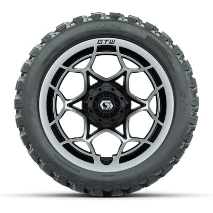 GTW® Nexus Black with Silver Face 14 in Wheels with 23X10-R1 - front view