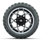 GTW® Nexus Black with Silver Face 14 in Wheels with 23X10-R1 - front view