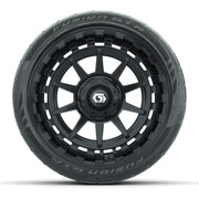 GTW® Barricade Gloss Black 15 in Wheels with 215/40-R15 Fusi - front view