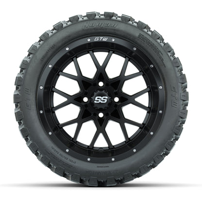 Set of (4) 14 in GTW Vortex Wheels with 23x10-14 GTW Nomad A - front view