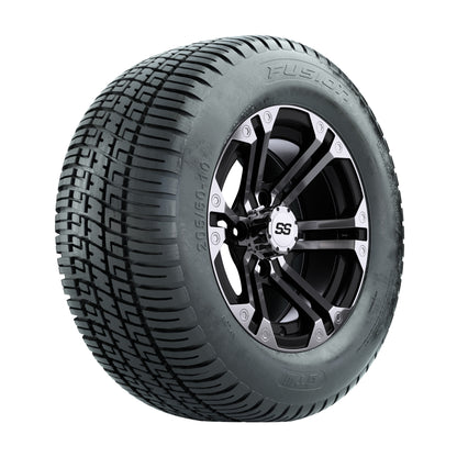 10" GTW Specter Black and Machined Wheels with Fusion Street Tires – Set of 4