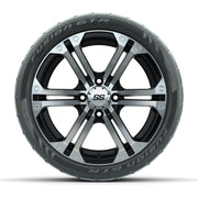 14" GTW Specter Machined/Black Wheels with Fusion GTR S - front view