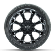 Set of (4) 14 in GTW Raven Wheels with 225/30-14 Mamba Stree - front view