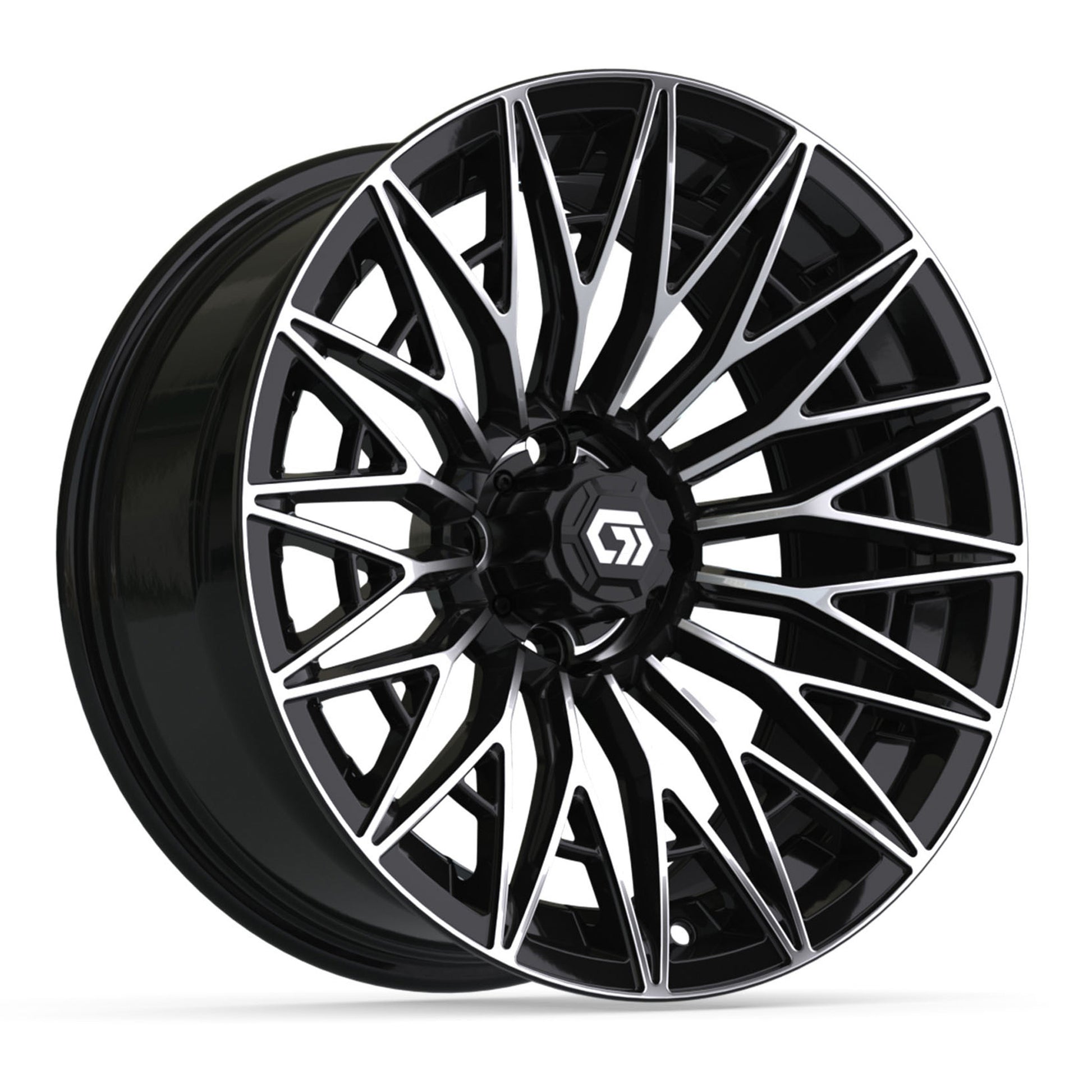Blur 16 inch GTW golf cart wheel - Black / Machined