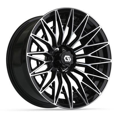 Blur 16 inch GTW golf cart wheel - Black / Machined