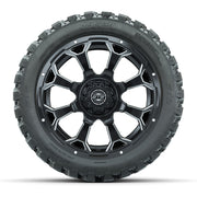 Set of (4) 14 in GTW Raven Wheels with 23x10-14 GTW Nomad Al - front view