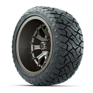 GTW Assault Matte Bronze 14 in Wheels with 23X10-R14 Maverick Steel Belted Radial All-Terrain Tires – Full Set