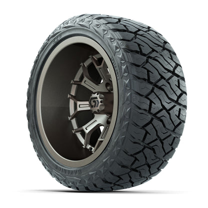 GTW Assault Matte Bronze 14 in Wheels with 23X10-R14 Maverick Steel Belted Radial All-Terrain Tires – Full Set