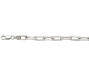 Paperclip Solid White/Yellow/Rose Gold Handmade Bracelet , 7mm, 6.5-10 Inch