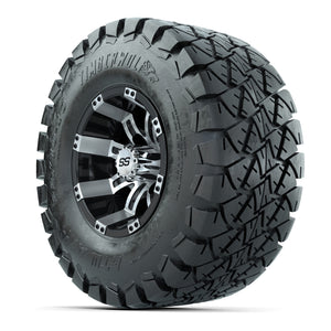 GTW Tempest Black and Machined Wheels with 22in Timberwolf Mud Tires - 10 Inch