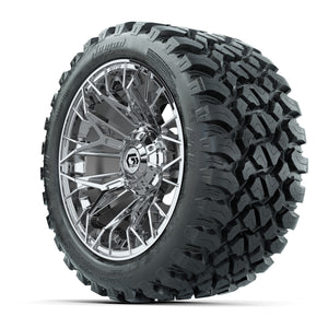 Set of (4) 14 in GTW® Stellar Chrome Wheels with 23x10-R14 N - 3/4 view