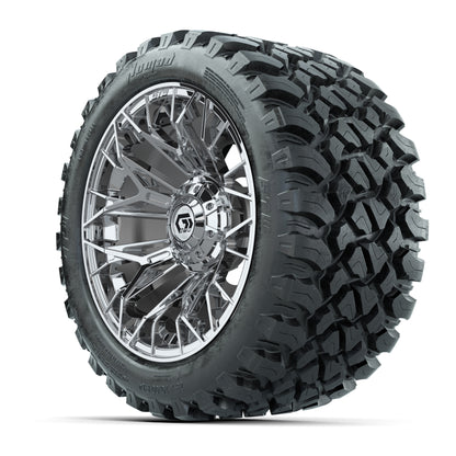 Set of (4) 14 in GTW® Stellar Chrome Wheels with 23x10-R14 N - 3/4 view