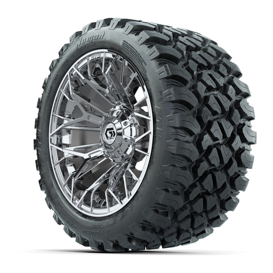 Set of (4) 14 in GTW® Stellar Chrome Wheels with 23x10-R14 N - 3/4 view