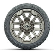 GTW Graffiti Satin Bronze/Black 14 in Wheels with 23x10.00-R - front view