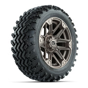 GTW® Graffiti Bronze/Black 14 in Wheels with 23X10-14 Rogue All-Terrain Tires – Full Set