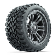 GTW® Shogun Gunmetal 14 in Wheels with 23X10-R14 Nomad Steel Belt Radial All-Terrain Tires – Full Set
