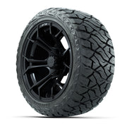 GTW Spyder Matte Black 14 in Wheels with 23x10.00-R14 Maveri - 3/4 view