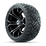 GTW Spyder Black/Machined 14 in Wheels with 205/35-R14 Maver - 3/4 view