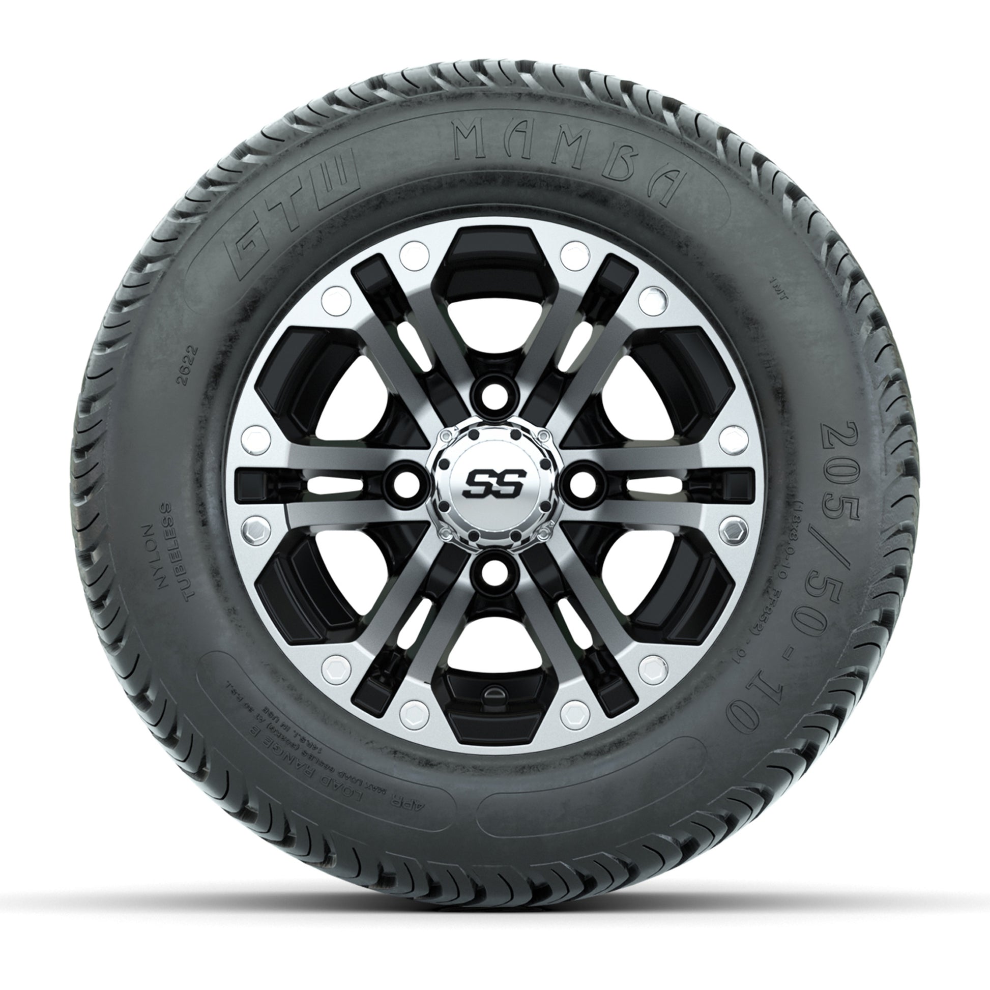 Set of (4) 10 in GTW Specter Wheels with 205/50-10 Mamba Street Tires