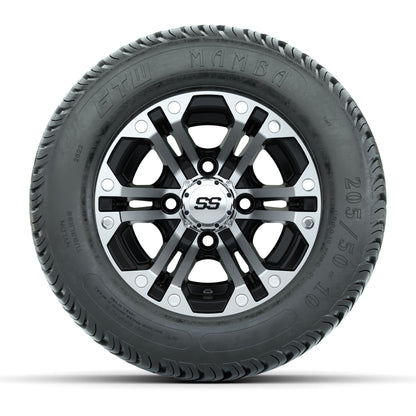Set of (4) 10 in GTW Specter Wheels with 205/50-10 Mamba Street Tires