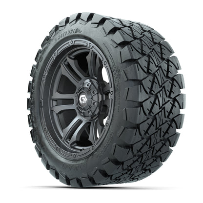 GTW® Shogun Gunmetal 14 in Wheels with 22x10-14 Timberwolf A - 3/4 view