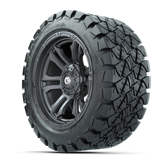 GTW® Shogun Gunmetal 14 in Wheels with 22x10-14 Timberwolf A - 3/4 view