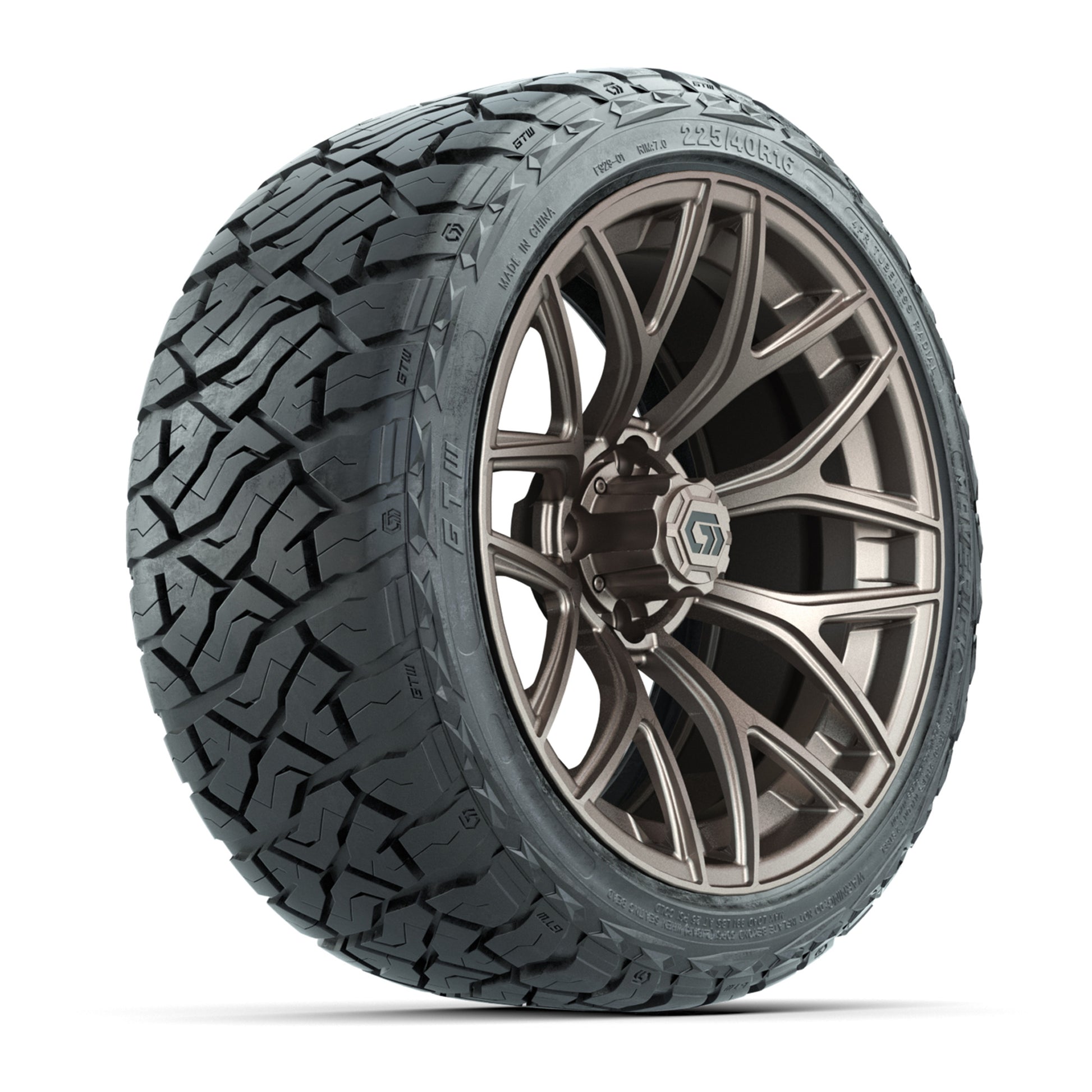 GTW Monaco Matte Bronze 16 in Wheels with 225/40-R16 Maverick Hybrid Tires – Full Set