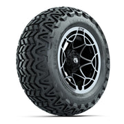 GTW® Nexus Gloss Black/Silver 14 in Wheels with 23x10-14 Predator All-Terrain Tires – Full Set