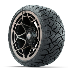 GTW Nexus Gloss Black/Bronze 14 in Wheels with 205/35-R14 Ma - 3/4 view
