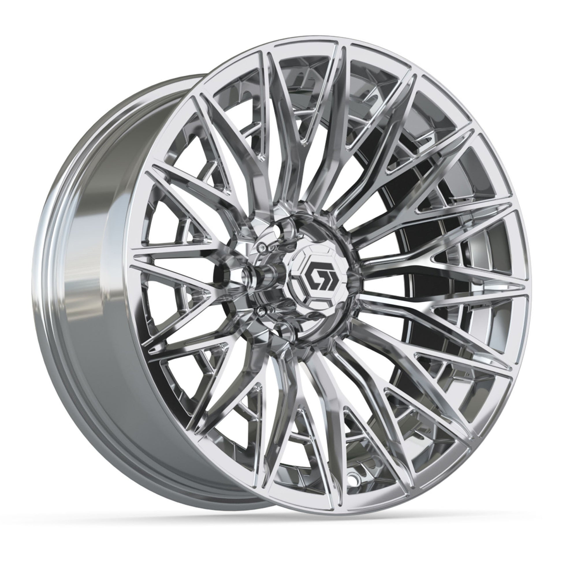 Blur 16 inch GTW golf cart wheel - Chrome