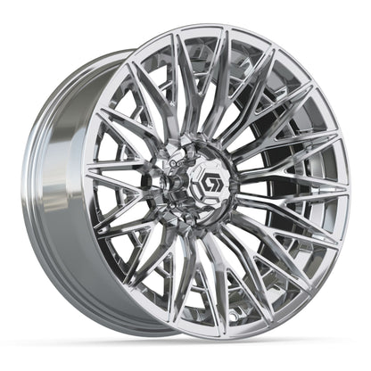 Blur 16 inch GTW golf cart wheel - Chrome