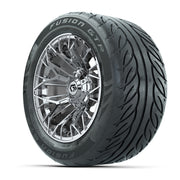 GTW® Stellar Chrome 14 in Wheels with 255/45-R14 Fusion GTR  - 3/4 view