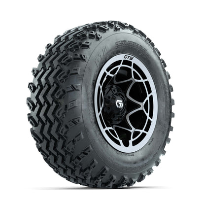 GTW® Nexus Black/Silver 12 in Wheels with 23X10.00-12 Rogue All-Terrain Tires – Full Set