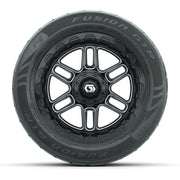 GTW® Titan Black/Machined 14 in Wheels with 255/45-R14 Fusio - front view