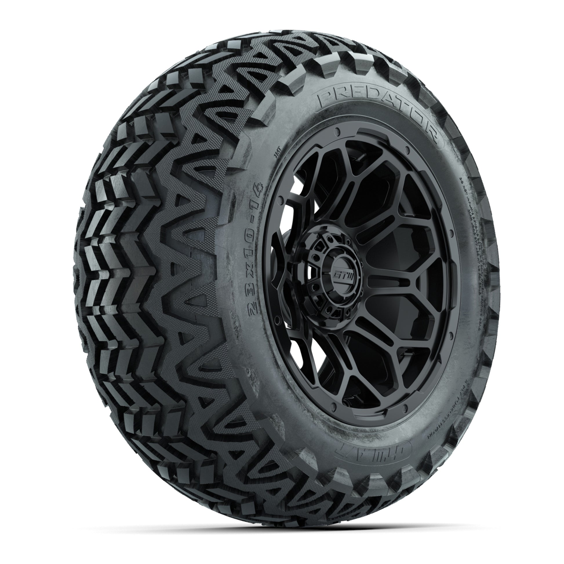 Set of (4) 14 in GTW Bravo Wheels with 23x10-14 GTW Predator All-Terrain Tires