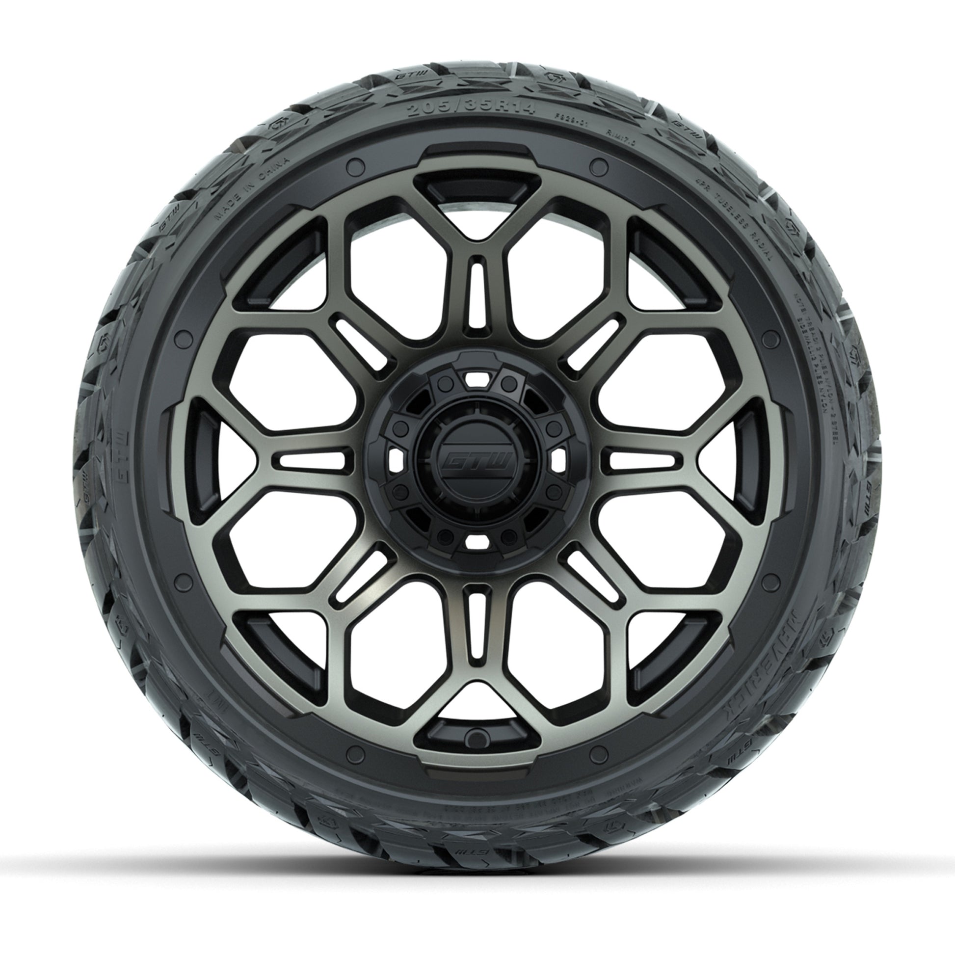 GTW Bravo Bronze 14 in Wheels with 205/35-R14 Maverick Low-P - front view