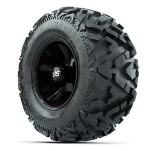 GTW Godfather Black 10 in Wheels with 20x10-10 Barrage Mud Tires – Full Set