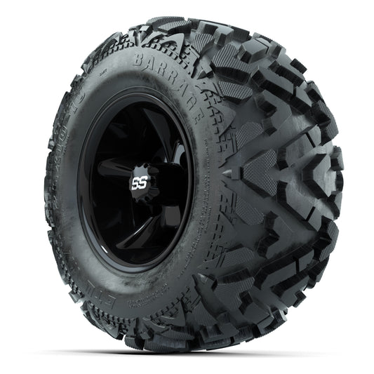 GTW Godfather Black 10 in Wheels with 20x10-10 Barrage Mud Tires – Full Set