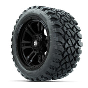 GTW® Shogun Gloss Black 14 in Wheels with 23X10-R14 Nomad St - 3/4 view