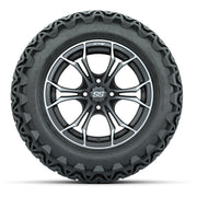 GTW Spyder Matte Grey 14 in Wheels with 23x10-14 GTW Predato - front view