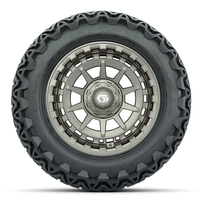 GTW® Barricade Satin Bronze 14 in Wheels with 23x10-14 Preda - front view