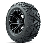 GTW Spyder Black/Machined 14 in Wheels with 25x10-14 Barrage - 3/4 view