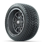 GTW Volt Gunmetal/Machined 12 in Wheels with 215/35-12 Mamba Street Tires – Full Set