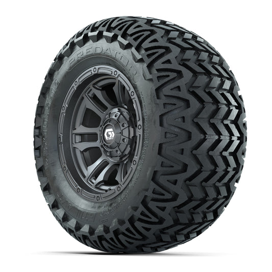 GTW® Shogun Gunmetal 12 in Wheels with 23X10.5-12 Predator All-Terrain Tires – Full Set