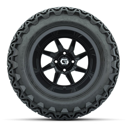 GTW Reaper Gloss Black 14 in Wheels with 23X10-14 Predator All-Terrain Tires – Full Set